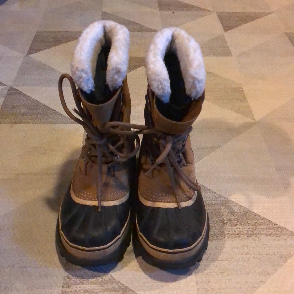 Sorel Caribou Tan Snow Winter Boots Size 6